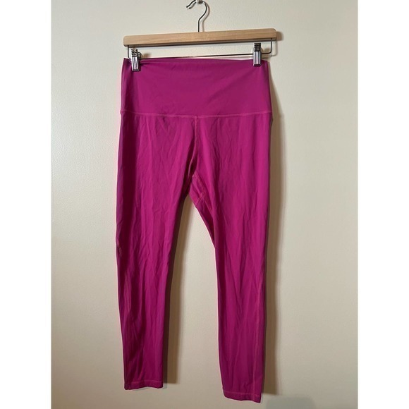 Zyia Hot Pink Calf Cutout Detail 7/8‎ Leggings size 12 - Picture 1 of 5